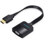 Vention Conversor 74346 HDMI Macho a VGA Hembra con Jack 3,5 mm y Micro USB, 20cm, Negro